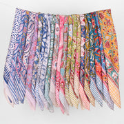 Artisan Hand Block Print Cotton Bandana – Unique Handmade Head Scarf for Trendy Styling - 21pcs
