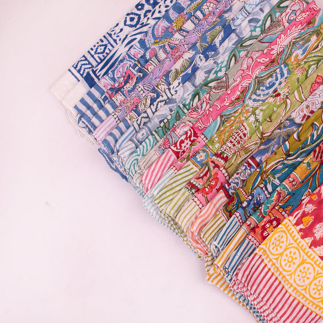 Classic Printed Cotton Bandana – Soft, Durable & Skin-Friendly Fabric for Casual & Travel Use - 23pcs