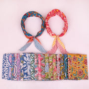 Classic Printed Cotton Bandana – Soft, Durable & Skin-Friendly Fabric for Casual & Travel Use - 23pcs