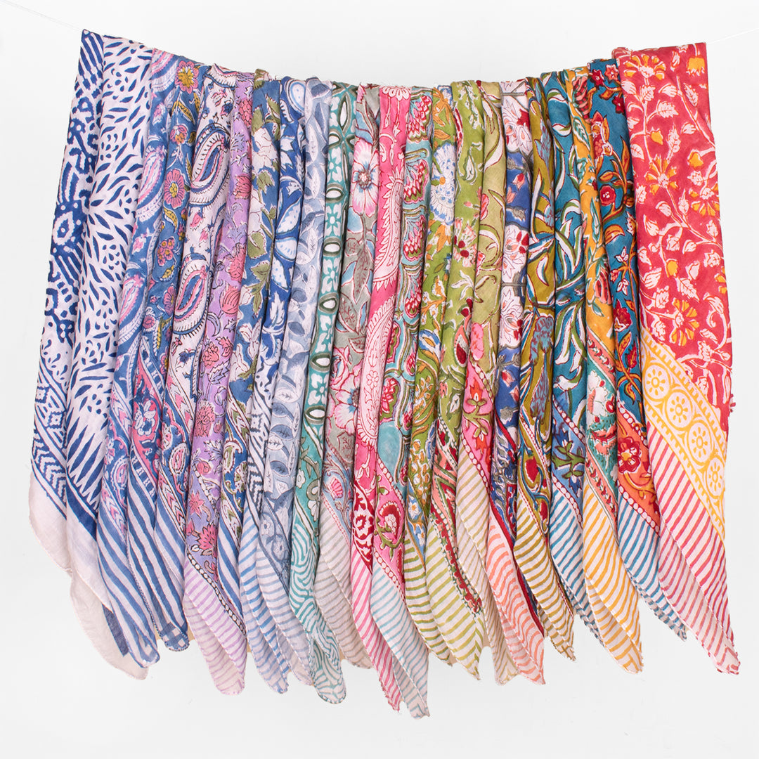 Classic Printed Cotton Bandana – Soft, Durable & Skin-Friendly Fabric for Casual & Travel Use - 23pcs