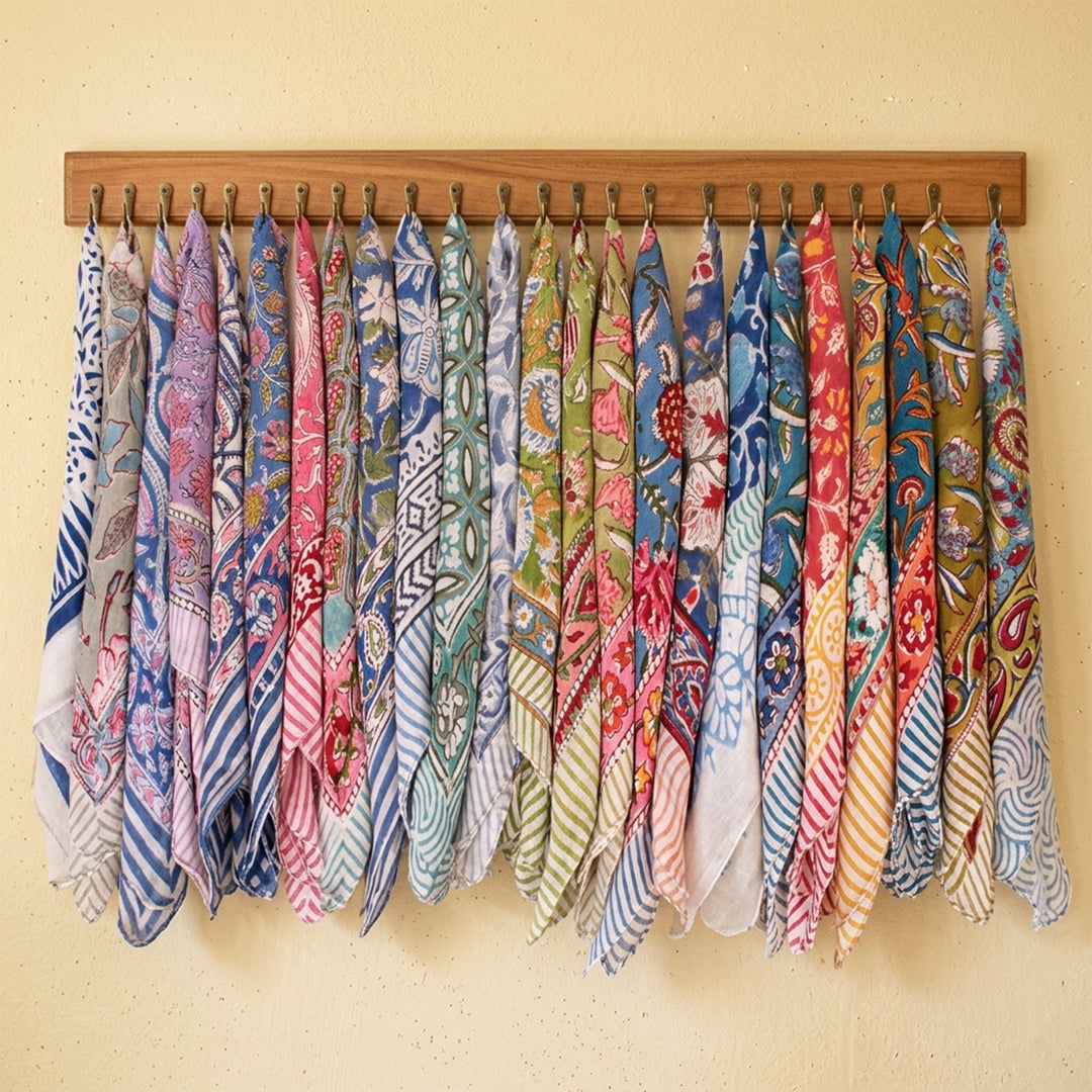 Premium Handcrafted Cotton Bandana – Soft Printed Head Scarf for Men & Women, Everyday Comfort Wear - 24pcs