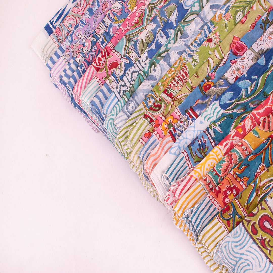 Premium Handcrafted Cotton Bandana – Soft Printed Head Scarf for Men & Women, Everyday Comfort Wear - 24pcs