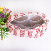 Block Print Cosmetic Bag, Makeup Pouch, Wash Bags, Toiletry Bags