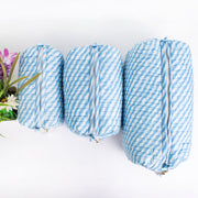 Block Printed Large Toiletry Bag, Waterproof Wash Bag, Makeup Bag, Cosmetic Bag, Travel Bag with Pockets, Jumbo Wash Bag Assorted