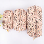 Set Of 3 Makeup Bag, Indian Block Print Cotton Toilet Bag, Toiletry Bags, Cosmetic Bag, Block Print Bags - CraftJaipur