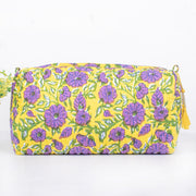 Indian Hand Block Print Toiletry Bag, Quilted Wash Bag, Cosmetic Pouch, Travel bag, Makeup Bag, Gift For Her - CraftJaipur