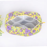 Indian Hand Block Print Toiletry Bag, Quilted Wash Bag, Cosmetic Pouch, Travel bag, Makeup Bag, Gift For Her - CraftJaipur