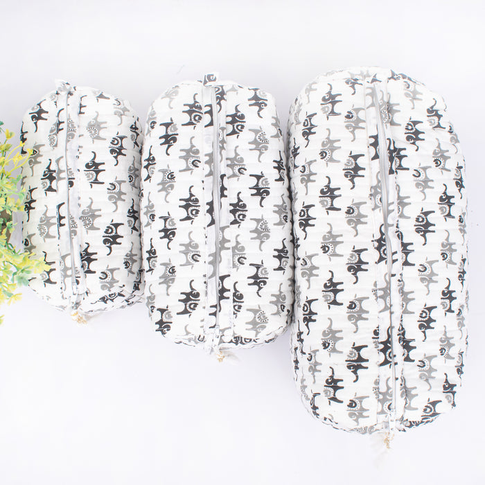 Assorted Makeup Bag, Hand Block Printed Large Toiletry Bag, Waterproof Wash Bag, Cosmetic Bag, Travel Bag with Pockets, Jumbo Wash Bag