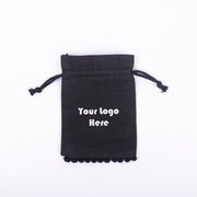 Black Bottom Pompom Small Jewelry Packaging, Drawstring Pouches - CraftJaipur