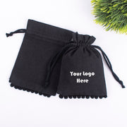 Black Bottom Pompom Small Jewelry Packaging, Drawstring Pouches - CraftJaipur