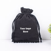 Black Bottom Pompom Small Jewelry Packaging, Drawstring Pouches - CraftJaipur