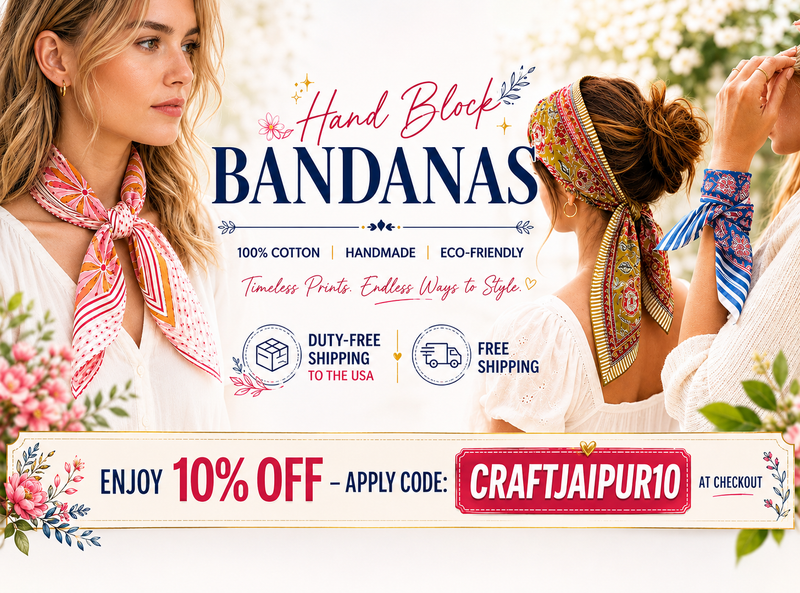 100% Cotton Bandanas for Men & Women
