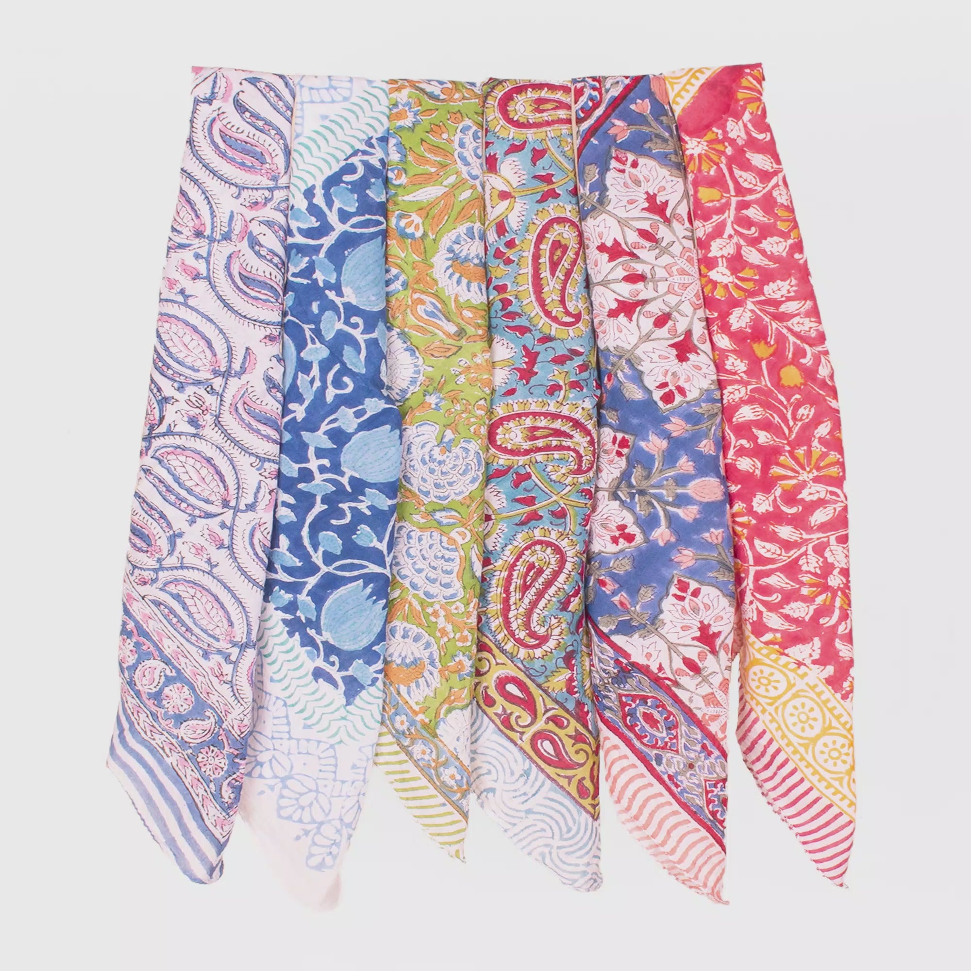 Pure Cotton Bandana for Women & Men – Comfortable, Skin-Friendly & Reusable Fashion Accessory - 6pcs