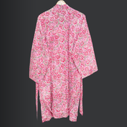 Women Dressing Gown, Hand Block Print Cotton Bathrobe, Unisex Bathrobes, Womens Bathrobes