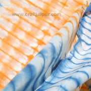 Multi Tie Dyed Handmade Cotton Block Printed Indian Fabric - CraftJaipur