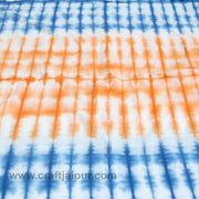 Multi Tie Dyed Handmade Cotton Block Printed Indian Fabric - CraftJaipur