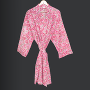 Women Dressing Gown, Hand Block Print Cotton Bathrobe, Unisex Bathrobes, Womens Bathrobes