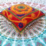 Suzani Pillows Cushion Cover Embroidered Throw Shams-Craft Jaipur