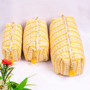 ORGANIC Cotton Indian Handmade block printed Zipper Pouch, Make-up purse, Utility bag- Gift for Her