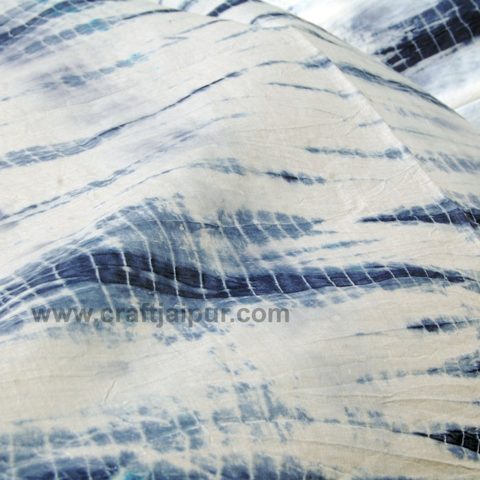Handmade Indigo Tie-Dyed Cotton Running Dress Sewing Fabric - CraftJaipur