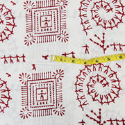 Vintage Floral Block Printed Cotton Sanganeri Running Fabric-Craft Jaipur