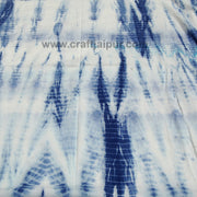 Handmade Indigo Tie-Dyed Cotton Running Dress Sewing Fabric - CraftJaipur