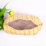 ORGANIC Cotton Indian Handmade block printed Zipper Pouch, Make-up purse, Utility bag- Gift for Her