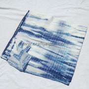 Handmade Indigo Tie-Dyed Cotton Running Dress Sewing Fabric - CraftJaipur