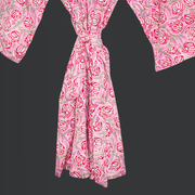 Women Dressing Gown, Hand Block Print Cotton Bathrobe, Unisex Bathrobes, Womens Bathrobes