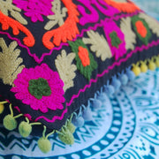 Suzani Pillows Embroidery Indian Cushion Cover Vintage Throw-Craft Jaipur