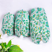 Hand Block Printed Toiletry Bag, Waterproof Wash Bag, Makeup Bag, Cosmetic Bag, Travel Bag with Pockets, India Wood Blocks, Jumbo Wash Bag