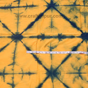 Yellow And Blue Tie & Dye Cotton Running Fabric