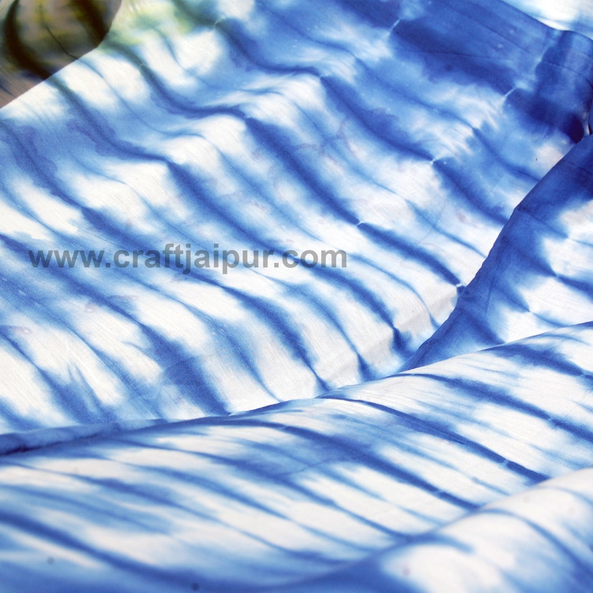 Handmade Tie Dyed Shibori Cotton Fabric Dress Sewing Material-Craft Jaipur