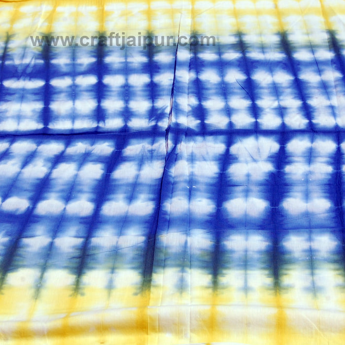 Handmade Tie Dyed Shibori Cotton Fabric Dress Sewing Material-Craft Jaipur