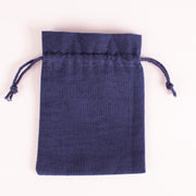 Custom Jewelry Packaging Pouch, Coins, Herbal and Cosmetic Products Packaging Pouch, Drawstring Pouch With Brand Logo (Navy Blue, Pack Of 100)-CraftJaipur