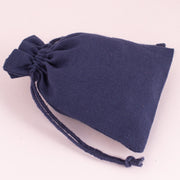 Custom Jewelry Packaging Pouch, Coins, Herbal and Cosmetic Products Packaging Pouch, Drawstring Pouch With Brand Logo (Navy Blue, Pack Of 100)-CraftJaipur