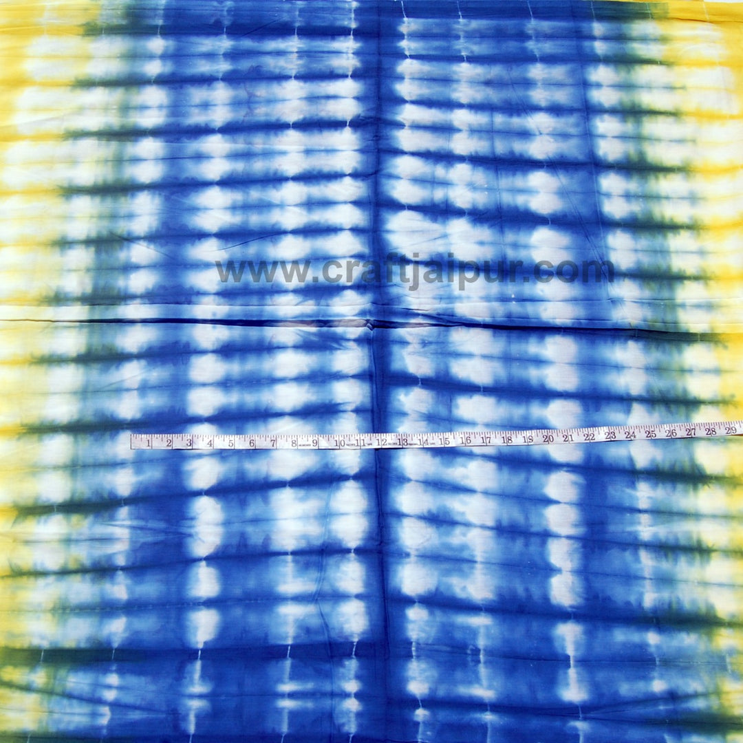 Handmade Tie Dye Shibori Cotton Fabric Dress Sewing Material - CraftJaipur
