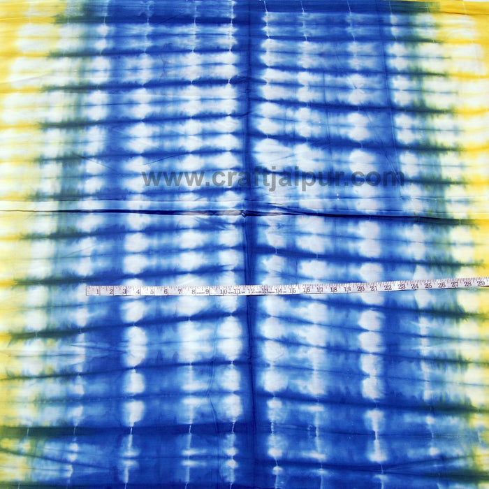 Handmade Tie Dye Shibori Cotton Fabric Dress Sewing Material - CraftJaipur