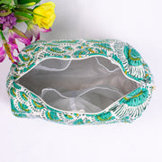 Hand Block Printed Toiletry Bag, Waterproof Wash Bag, Makeup Bag, Cosmetic Bag, Travel Bag with Pockets, India Wood Blocks, Jumbo Wash Bag