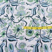 Multi Floral Printed Block Cotton Fabric Voile Dress Material