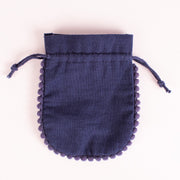 Designer Cotton Drawstring Jewelry packaging Pouch Custom Wedding Favor Gift Bags (Pack Of 100, Navy Blue)