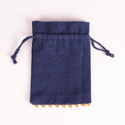 Designer Drawstring Eco Friendly Jewelry packaging Pouch Custom Cotton Wedding Favor, Gift Package (Pack Of 100, Navy Blue)