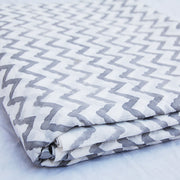 Handmade Zig Zag Block Printed Cotton Dressmaking Fabric - CraftJaipur