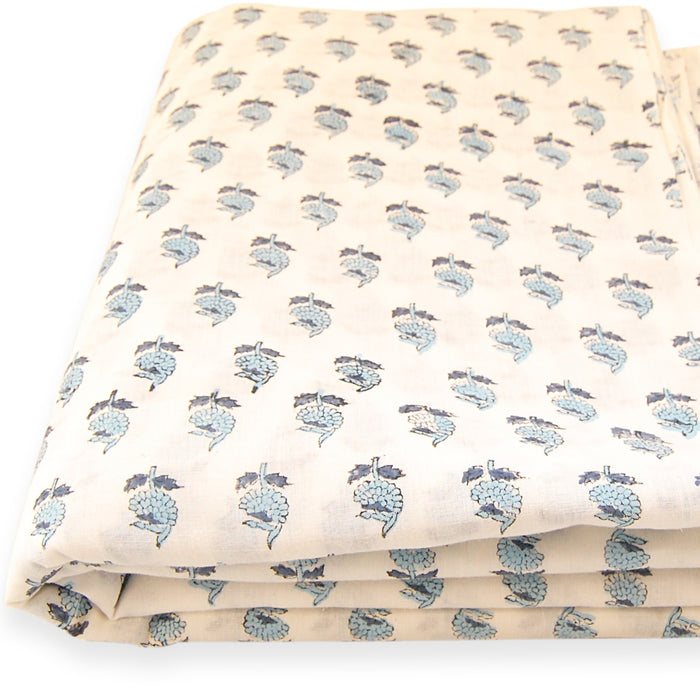 Handmade Running Cotton Voile Dress Sewing Fabric Block Print - Craft Jaipur