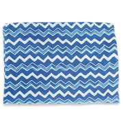 Handmade Indigo Zig Zag Block Printed Indian Cotton Fabric
