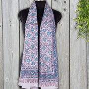 Hand Made Cotton Sarong ,Indian Hand Block Print Scarves, Decorative Floral Print Duppta, Women Beach Pareo, Block Print Sarong-CraftJaipur