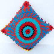 Suzani Woolen Embroidery Throw Pillows Cushion Cover