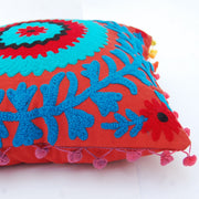 Suzani Woolen Embroidery Throw Pillows Cushion Cover