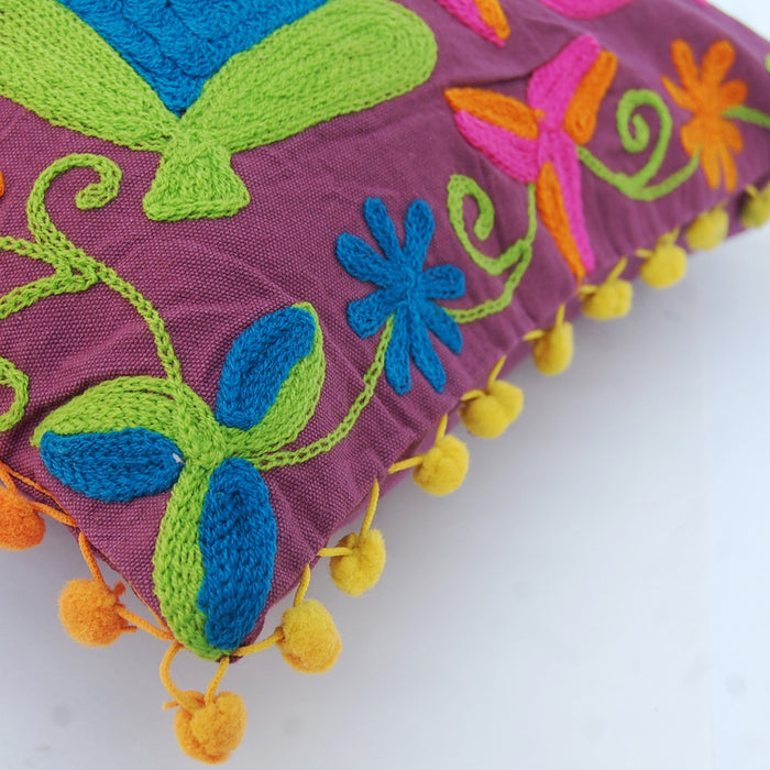 Suzani Cushion Cover Embroidery Pillows Boho Shams Decor - CraftJaipur