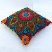 Embroidered Suzani Cushion Cover Square Sofa Pillows